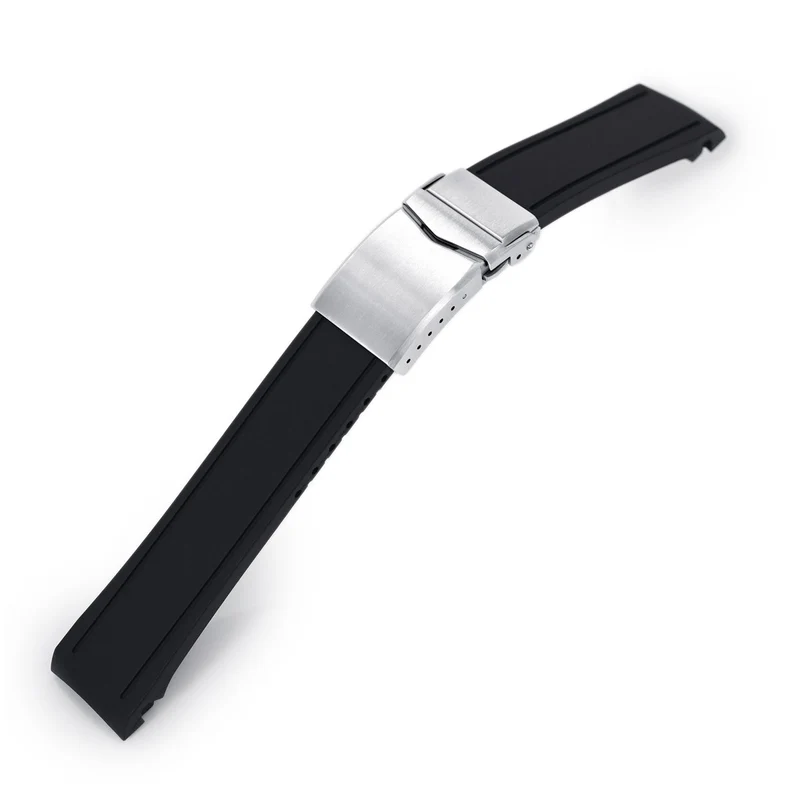 Crafter Blue 20mm Black Rubber Strap for Seiko MM300 SBDX001 SBDX017