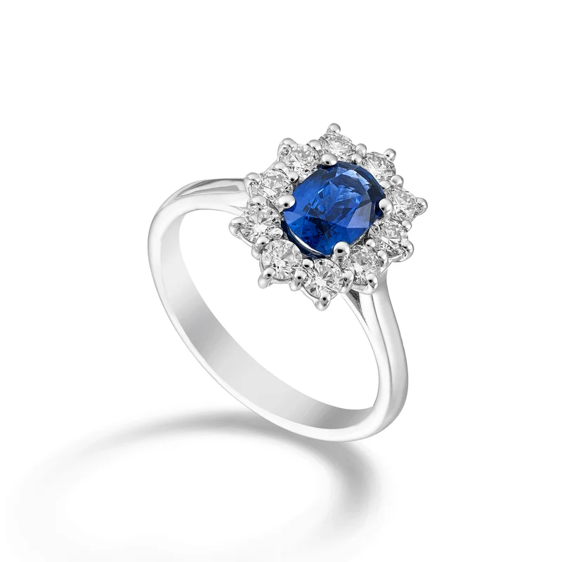 Golay anello zaffiro cushion 7x5 e diamanti ACLC487DZB75-24242110014