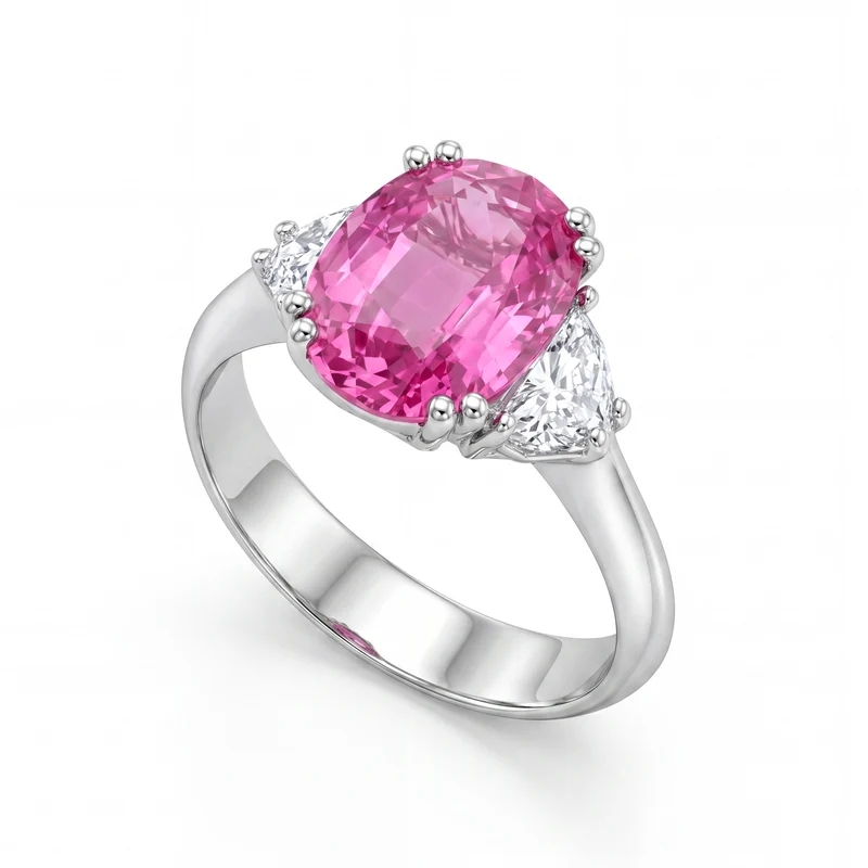 Golay anello z.pink ovale 11x8 e diam mezze lune 0,30ct ACLC426DIZP118-24067110188