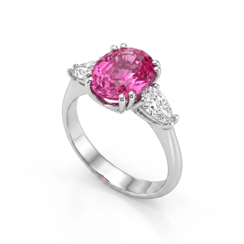 Golay anello z.pink ovale 10x8 e diamanti gocce 0,30ct ACLC425DIZP108-24067110187