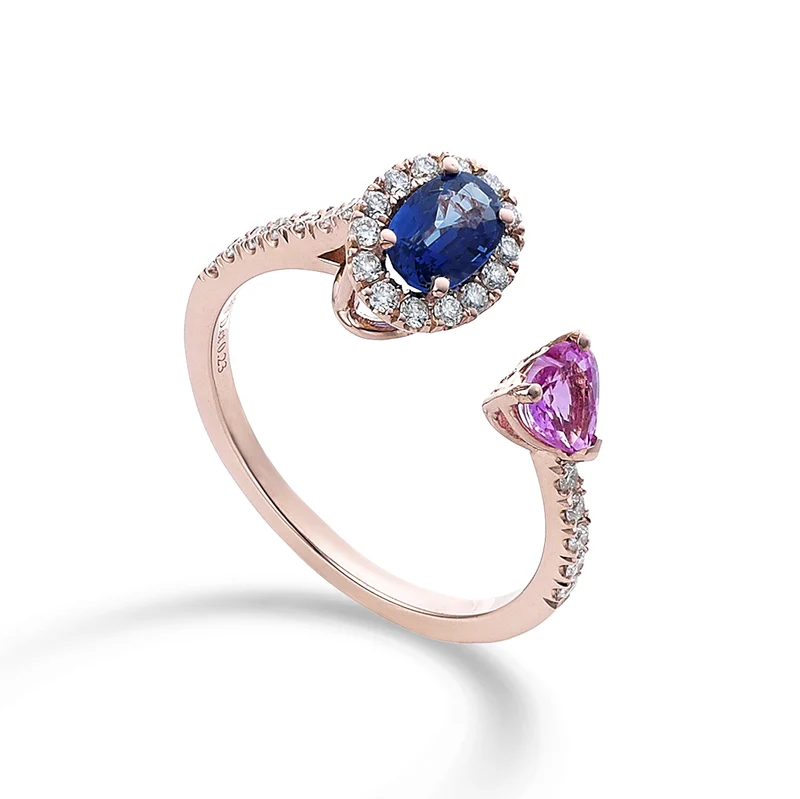 Golay anello contrarier zaff ov 6x4 e zaff pink cuore4x4 ACLC305DZBZP-22244110036