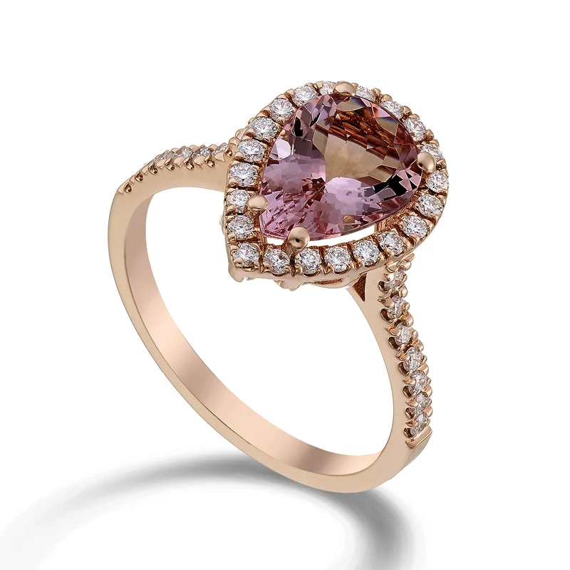 Golay anello tormalina goccia 10x7 contorno e gambo inc ACLC202DTO710-24183110006