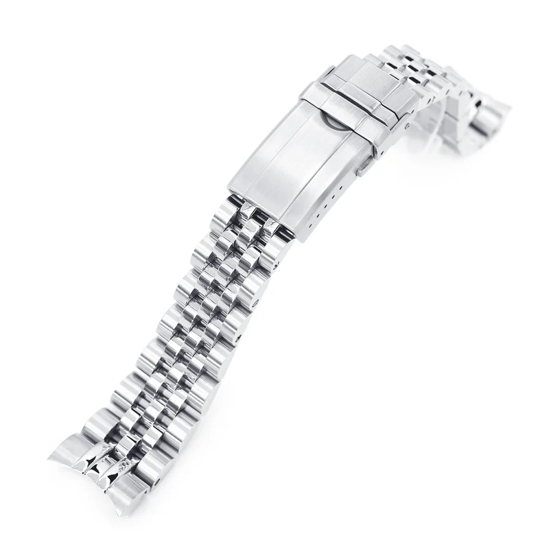 20mm Angus-J Louis JUB Watch Band for TUD BB58, 316L Stainless Steel Brushed Turning Clasp