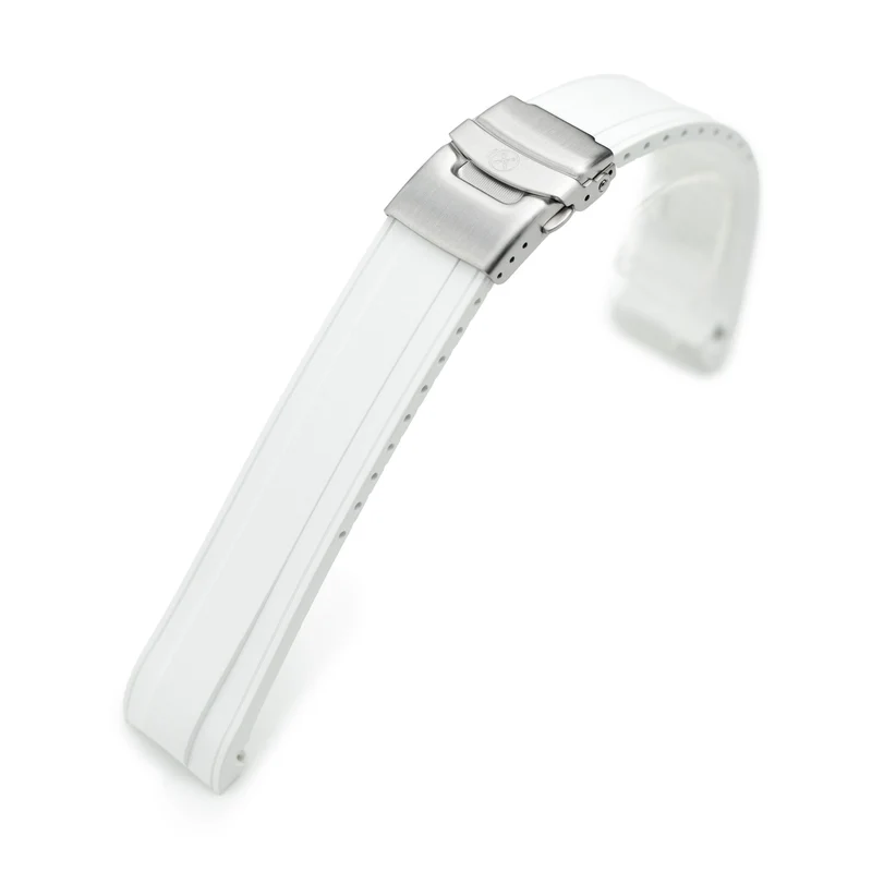 StrapXPro SX1A White Rubber Strap for Seiko 5 Sports 5KX and GMT