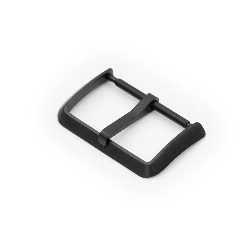 16mm, 18mm, 20mm to 23mm #57 Classic 2mm Tongue Buckle, leather watch band buckle, PVD Black Finish