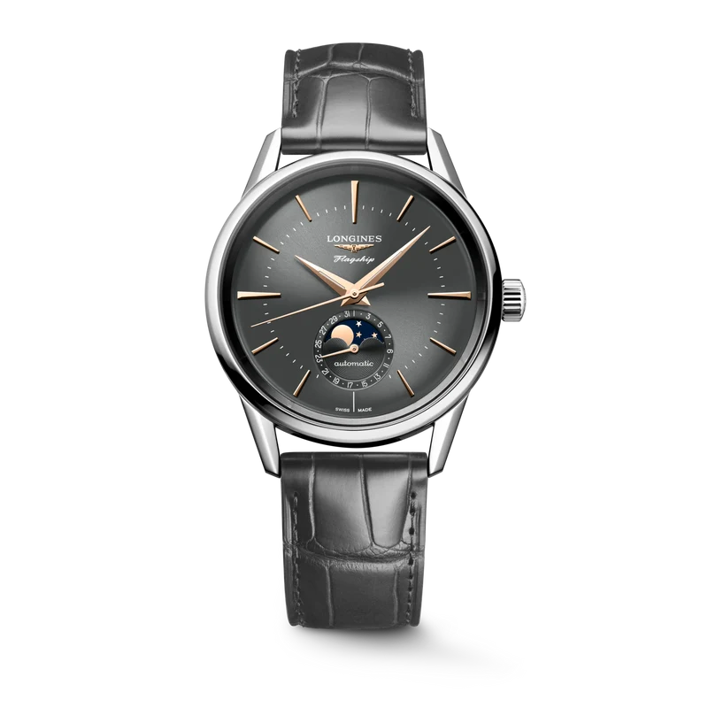 Longines orologio Flagship Heritage Moonphase 38.5 mm L4.815.4.52.2