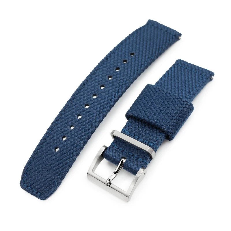 Navy Blue Honeycomb Weave Nylon Quick Release Strap