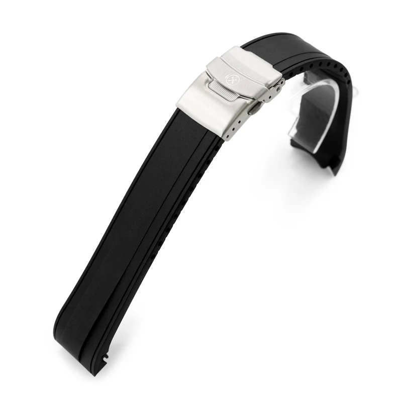 StrapXPro SX1A Black Rubber Strap for Seiko 5 Sports 5KX and GMT