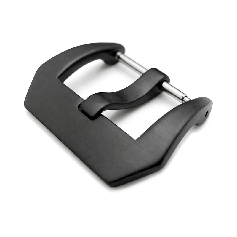 20mm, 22mm High Quality 316L Stainless Steel Spring Bar type Tongue Buckle, PVD Black finish