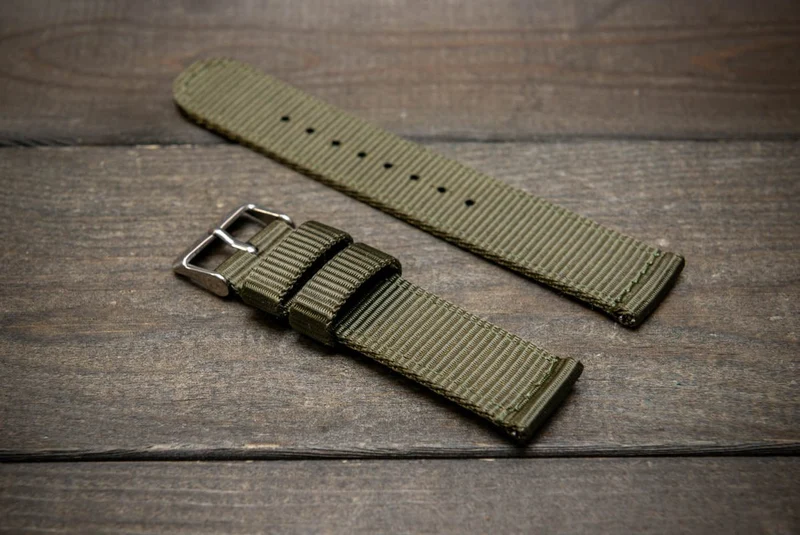 Nylon Military Watch Strap, army two piece watch band, MoonSwatch Watch Strap.