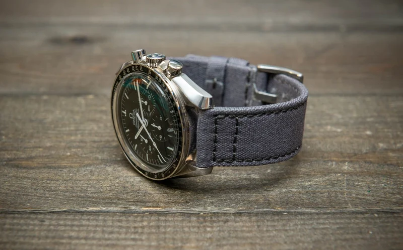 Army premium canvas watch strap, canvas watch band. Handmade in Finland - 20 mm, 22 mm.