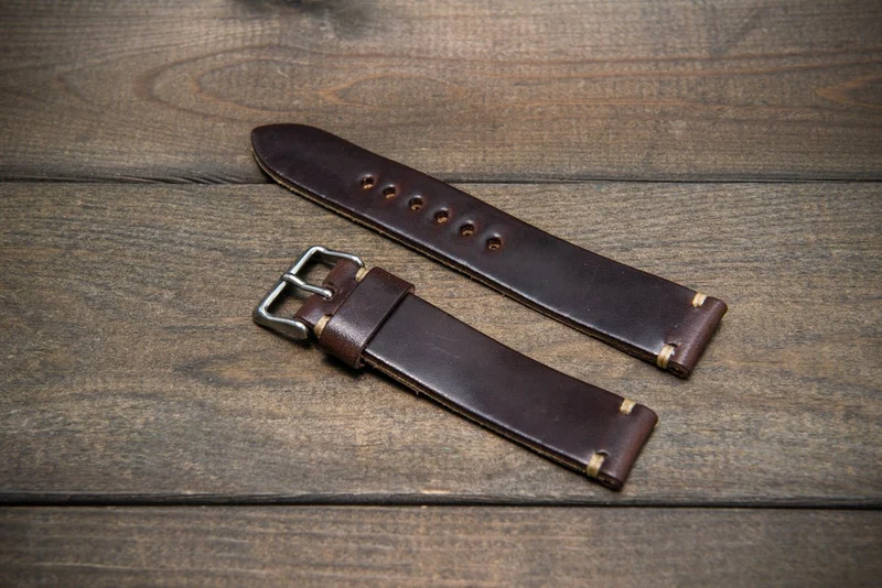 Vachetta leather watch strap, New Oily Moro, 10-26 mm