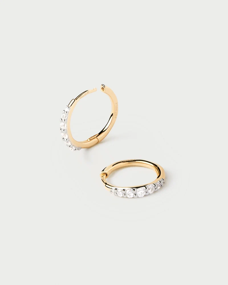 Diamonds And Gold Estella Mini Hoops