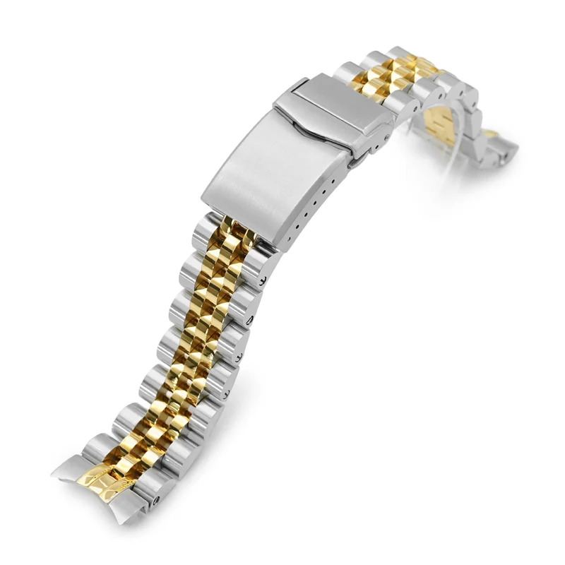 Angus-J Louis 20mm Two-Tone Stainless Steel Bracelet for Seiko SARB035