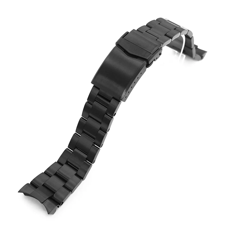 Super-O Boyer 22mm Black DLC Stainless Steel Bracelet for Orient Kamasu