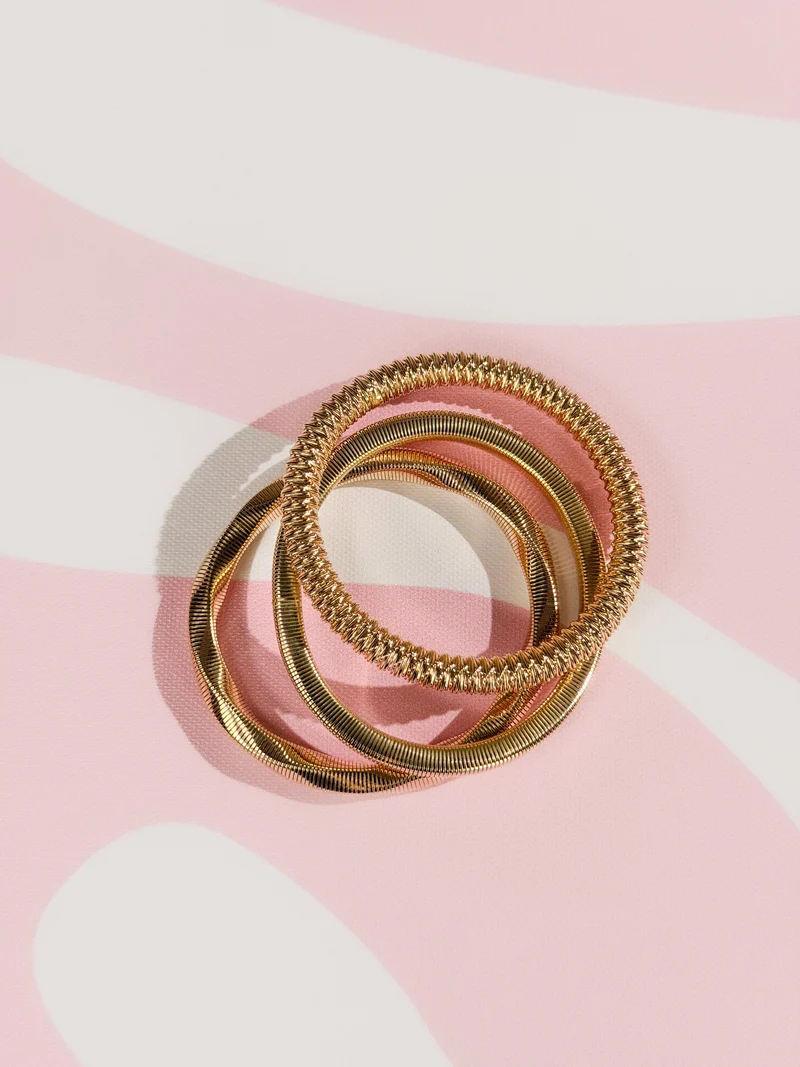 Tris bracciali filo elastico