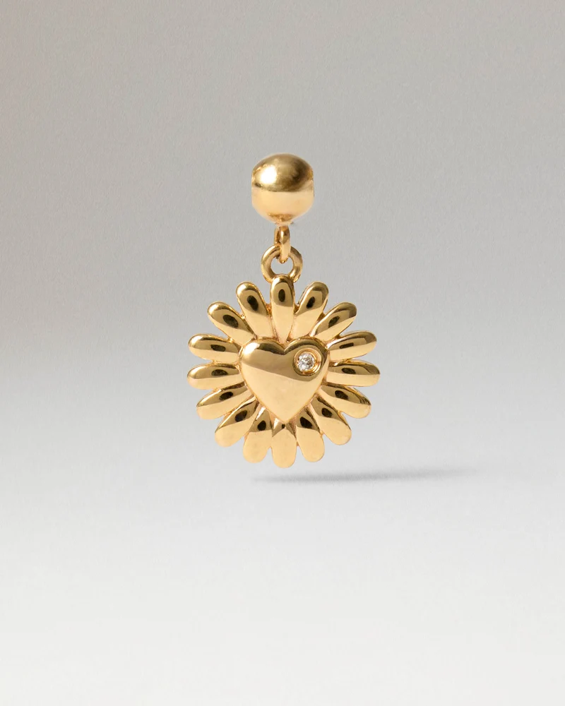 Floral Heart Charm