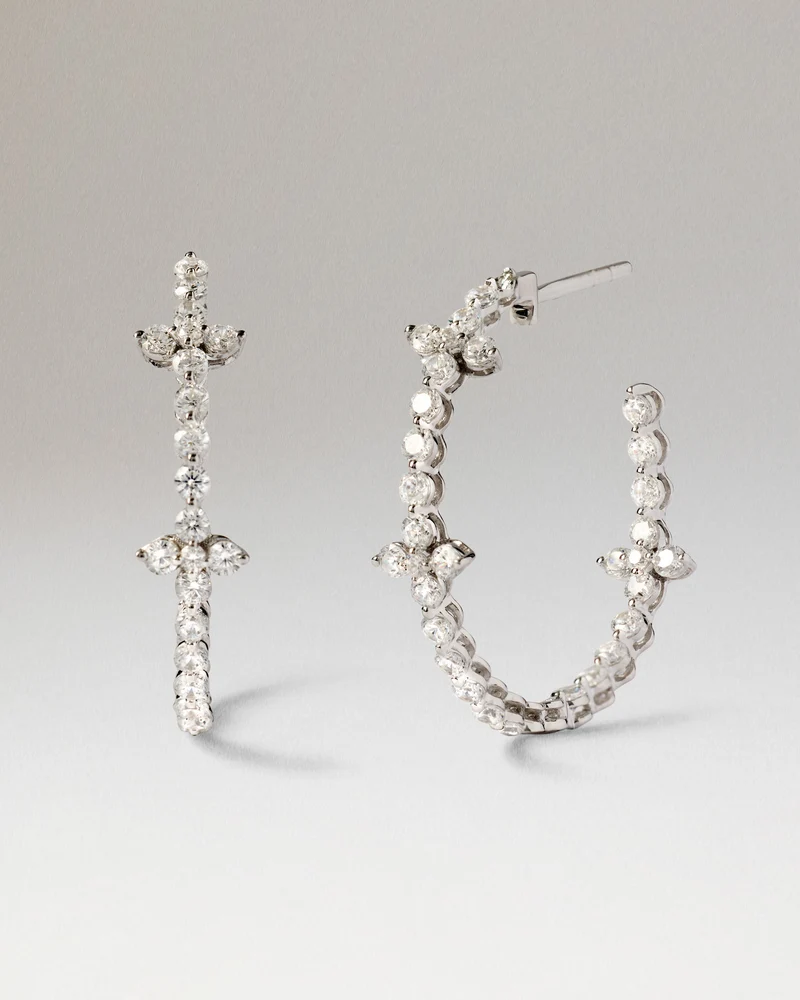 Diamonds and White Gold Maggie Earrings