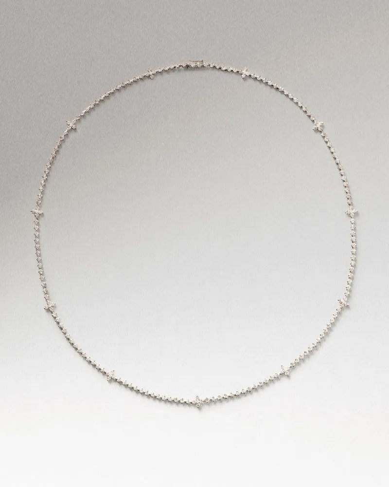 Diamonds and White Gold Maggie Cascade Necklace