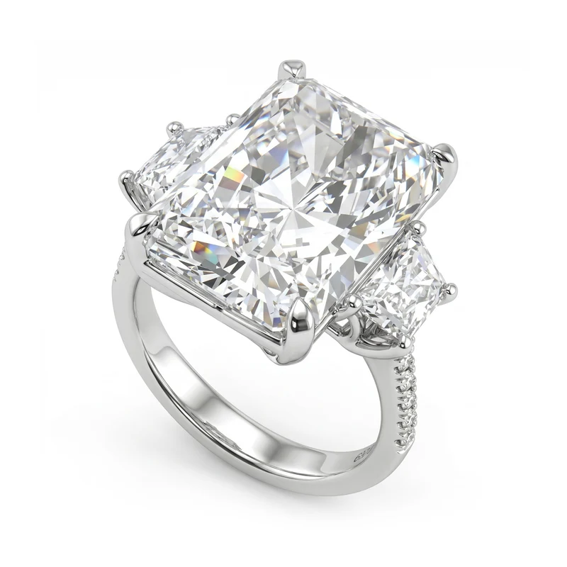 X-Diamond an 18kt lab g.d.tot. ct.12,98, cen radiant 11,80ct, trapezi laterali 1,03ct e gambo incassato 0,15ct XXDAPU127O4OTBI1298