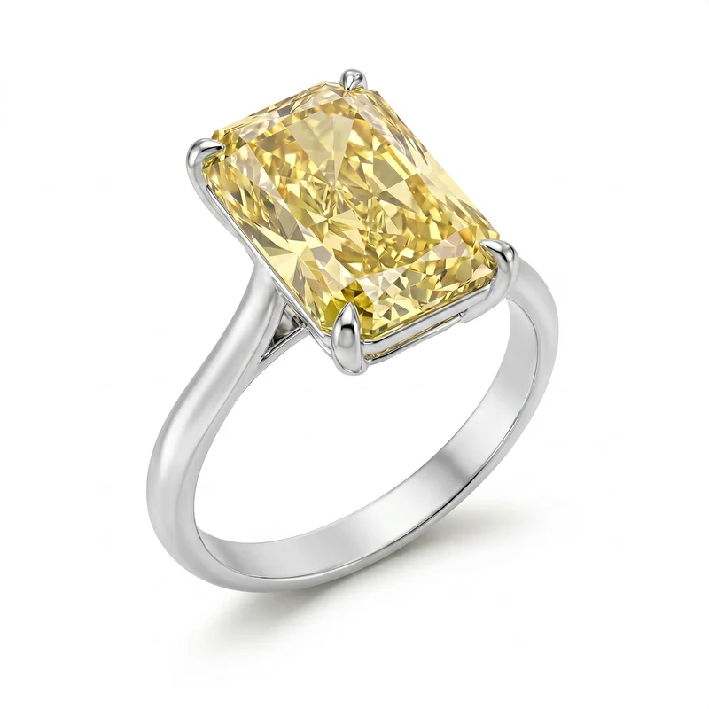X-Diamond an 18kt lab g.d. ct.2,10 fancy vivid yellow rectangular modified in oro bianco XXDAPU092O4CSFY210
