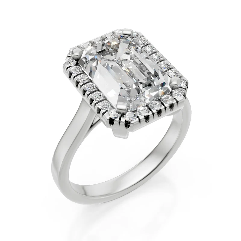 X-Diamond an 18kt lab g.d. ct.3,49 ottagono+contorno XXDAPU063O4OTBI349