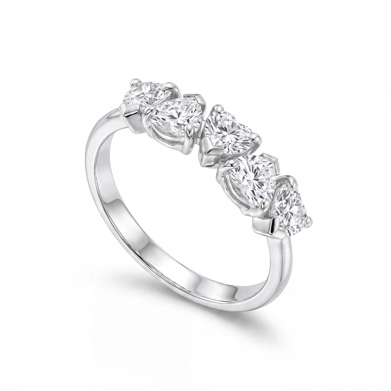 X-Diamond an 18kt veretta cinque cuori lab g.d. con orientamento alternato tot ct. 1,06 XXDAN027O4CUBI106