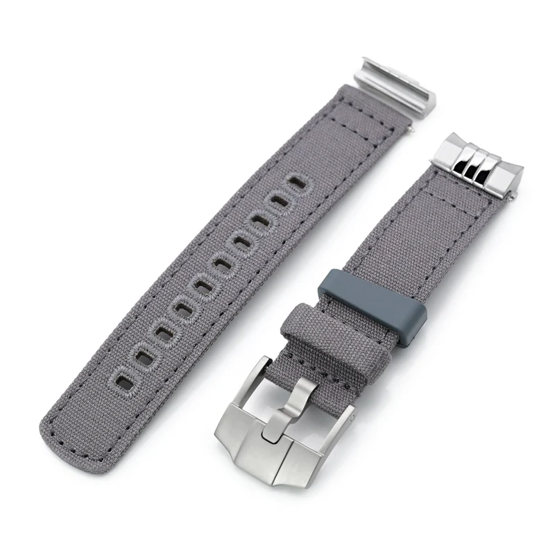 Endlink Plus Ash Grey Quick Release Canvas watch strap compatible with Seiko Sumo SPB103