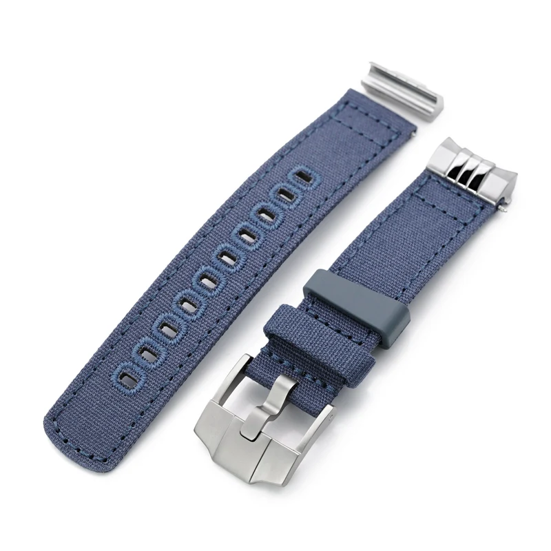 Endlink Plus Navy Blue Quick Release Canvas watch strap compatible with Seiko Sumo SPB103