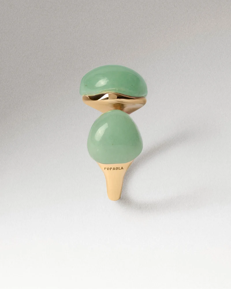 Green aventurine Gravity ring