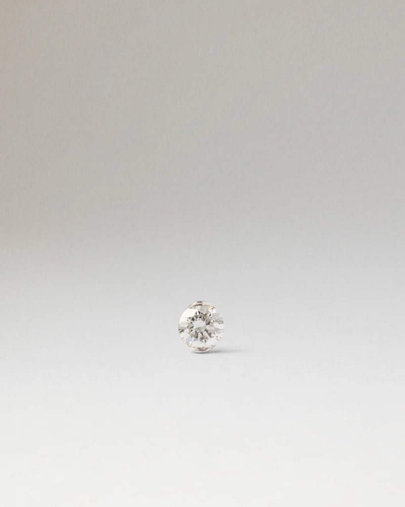 Diamond and white gold Grace Mini stud single earring