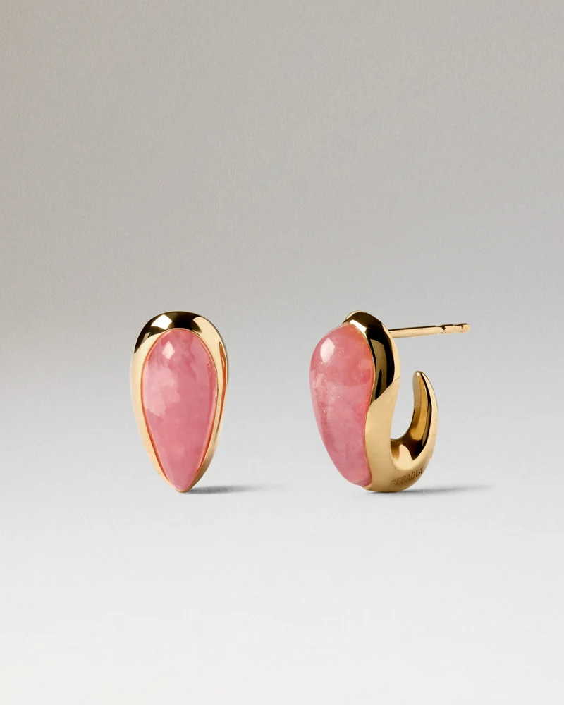 Rhodochrosite Luna Earrings