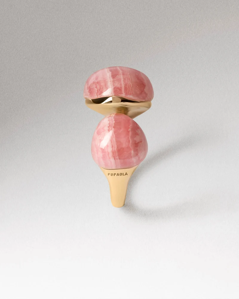 Rhodochrosite Gravity Ring
