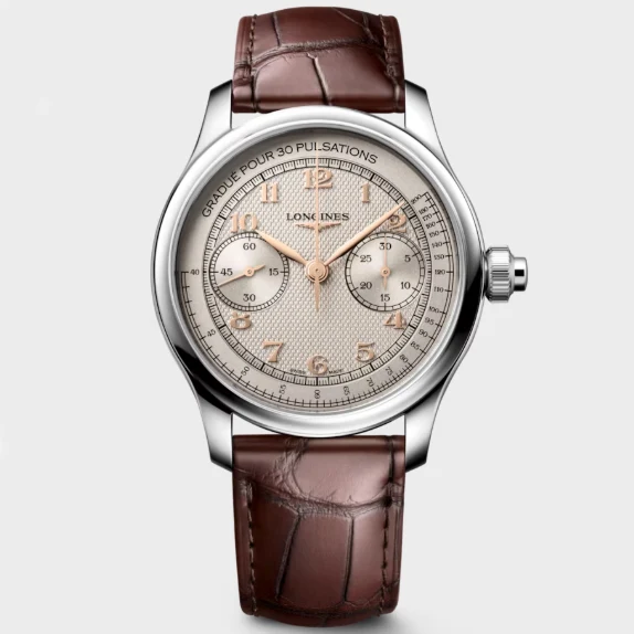 Longines orologio Master Collection Chrono Monopusher 41mm avorio manuale acciaio L2.960.4.78.2