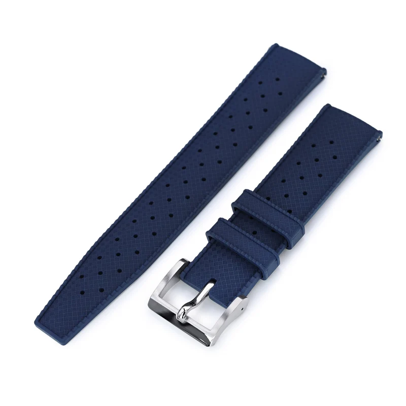 Blue Tropical-Style Quick Release FKM Rubber Strap 19mm - 22mm