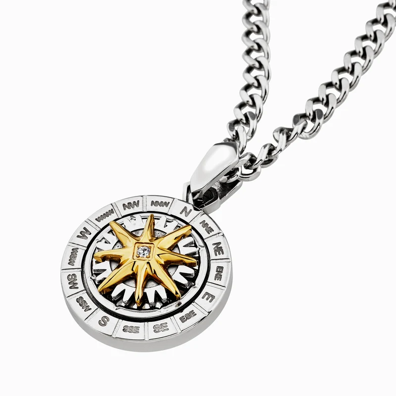 Breil collana girocollo Primal Compass acciaio TJ4169