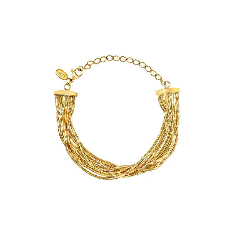 Breil bracciale Falling Star acciaio finitura PVD oro 14K TJ4232