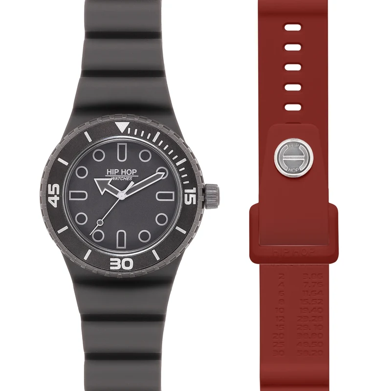 Hip Hop orologio BORDEAUX/GRIGIO Master collection 41mm HWU13334