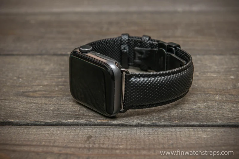 Sailcloth Apple Watch series 3,4,5,6,7 artisan leather watch band. Waterproof. 40 mm/41 mm/ 44 mm/45mm