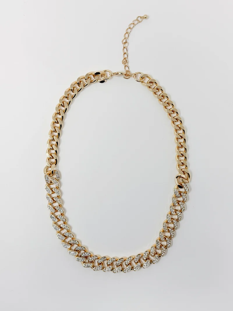 Collana catena strass