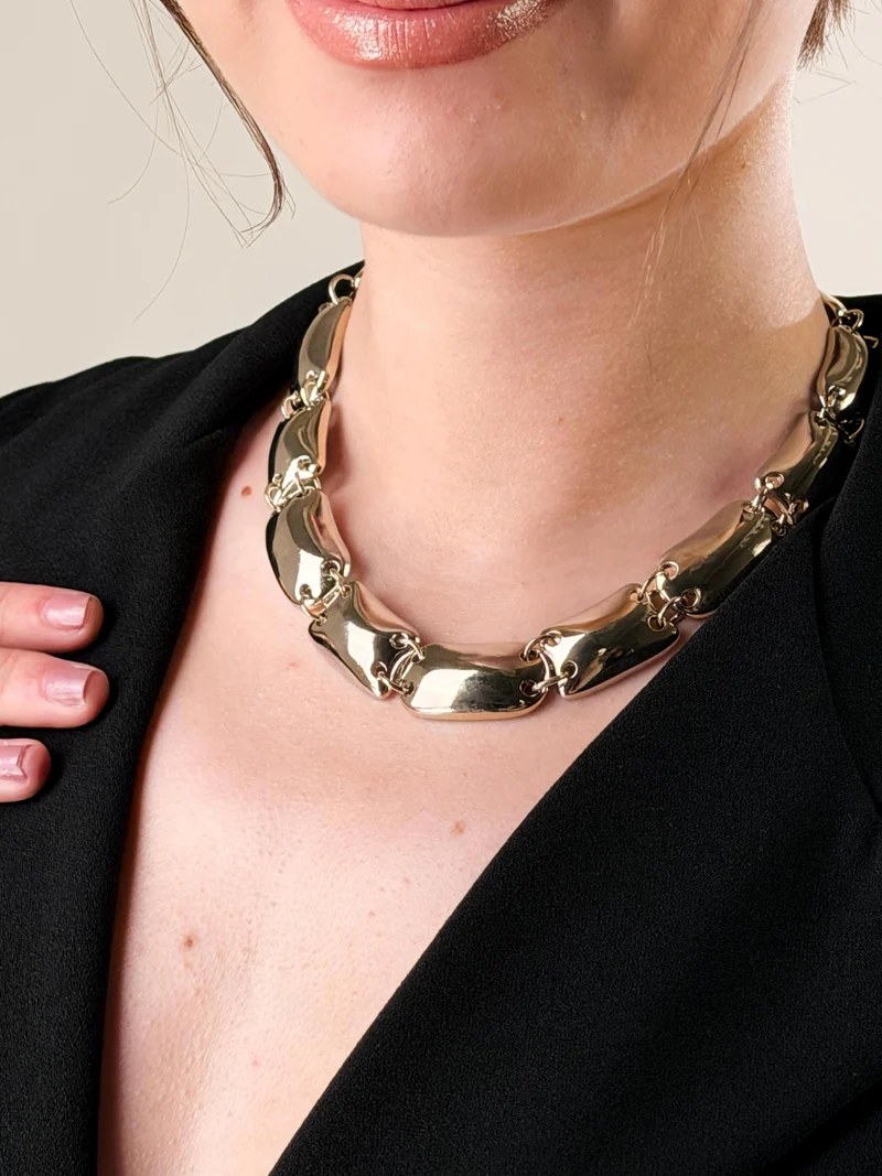 Collana choker maglie piatte