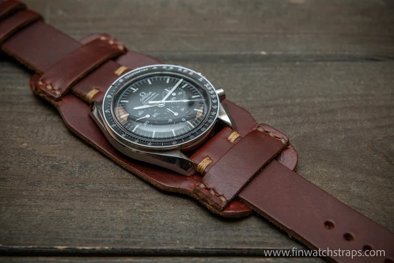 Leather Watch strap, Horween Chromexcel horsebutt leather watch strap, Handmade in Finland - 10-26 mm. Shipping worldwide.