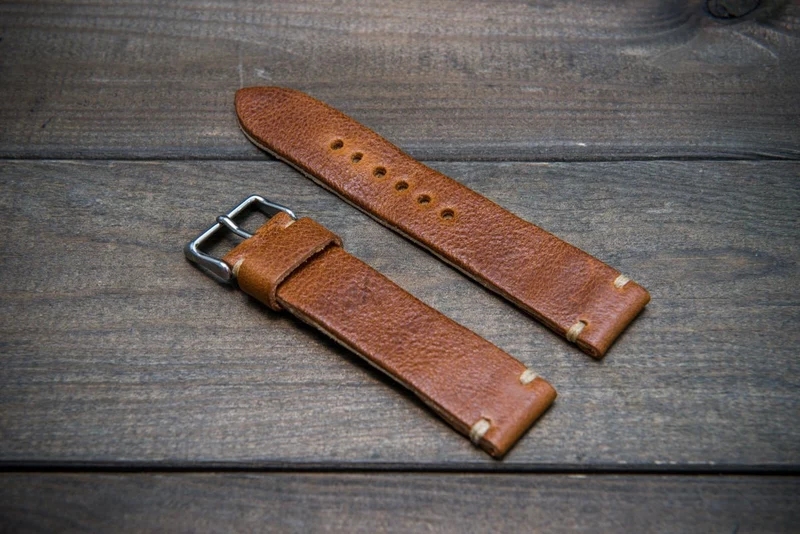 Buttero leather watch strap (english saddle), handmade in Finland, 10-26 mm