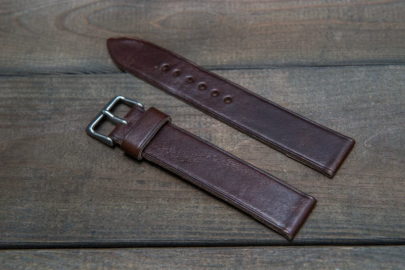 Buttero leather watch strap, handmade in Finland - 10mm, 12 mm, 14 mm, 16mm, 17 mm, 18mm, 19 mm, 20mm, 21mm, 22mm, 23 mm, 24mm, 25 mm, 26 mm.