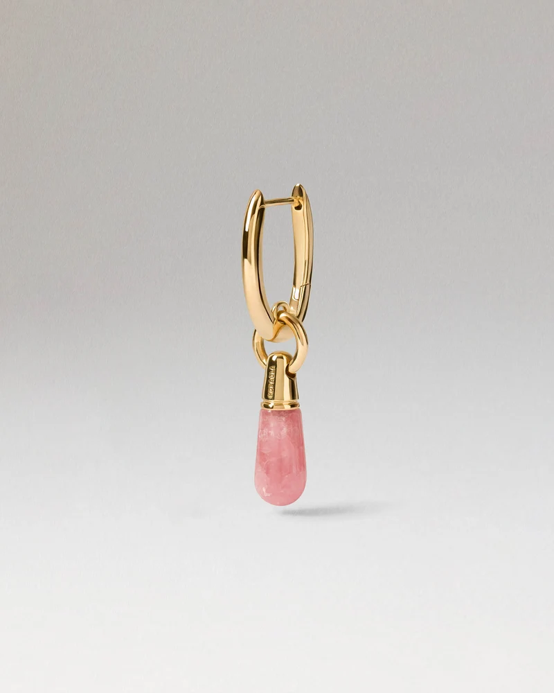 Rhodochrosite Jupiter Single Hoop