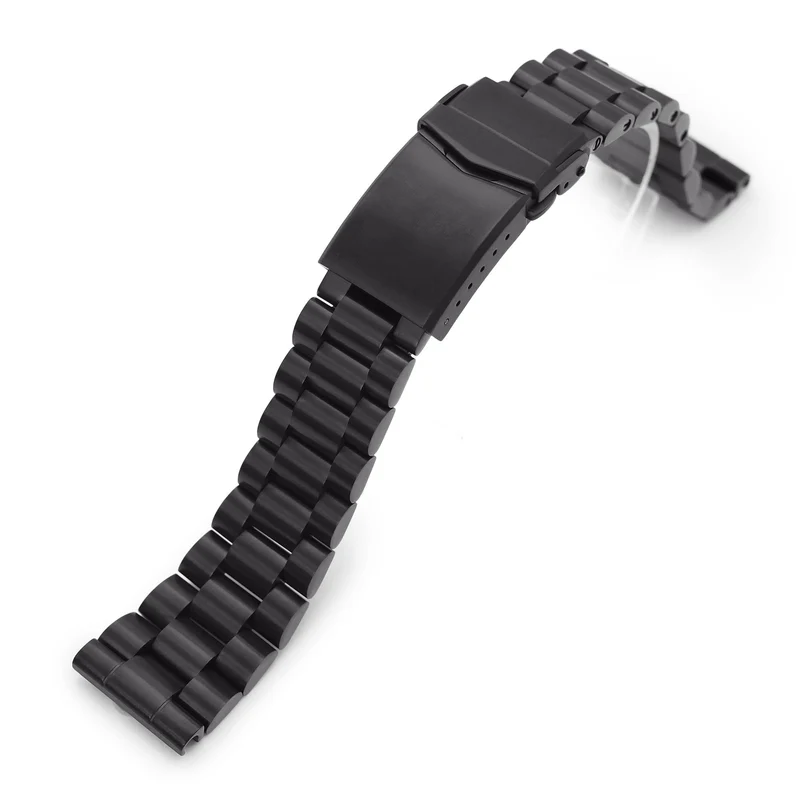 22mm DLC Coated Endmill Stainless Steel Straight End Bracelet