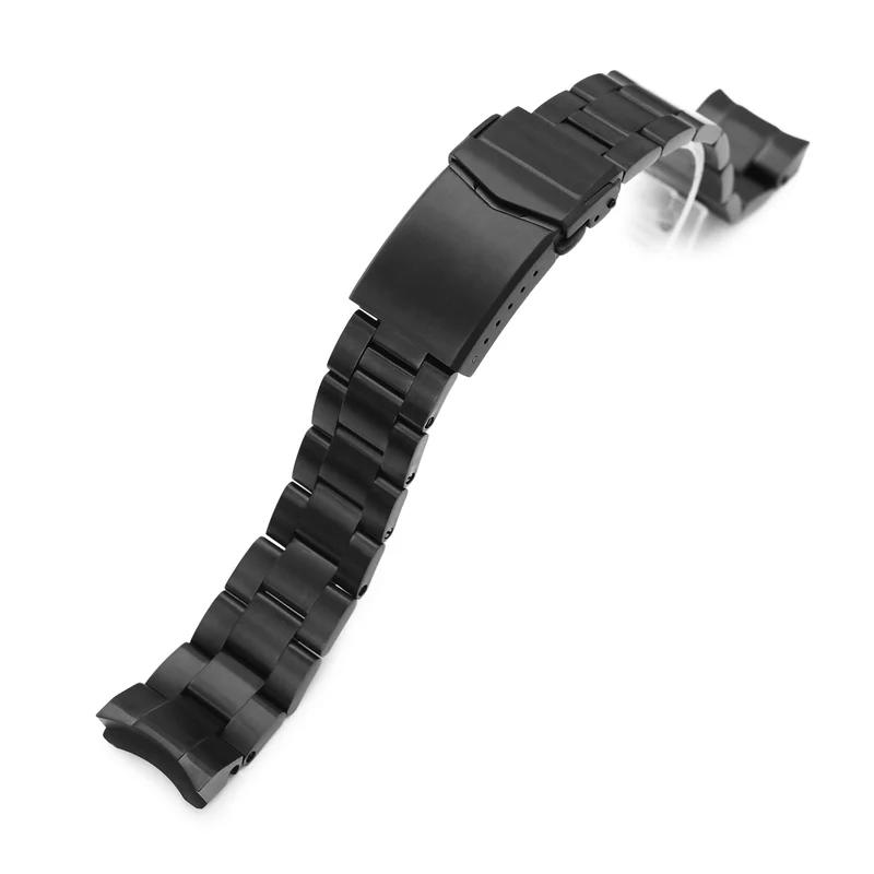20mm Black DLC Super-O Boyer Stainless Steel Bracelet for Seiko Sumo