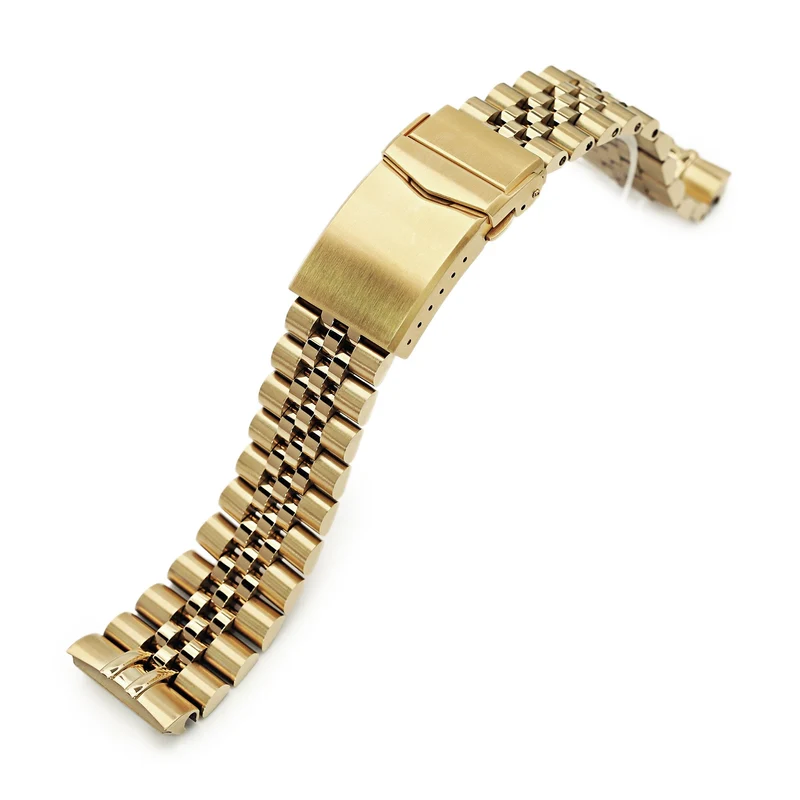 Super-J Louis 22mm Gold Stainless Steel Bracelet for Seiko Turtle SRPC44