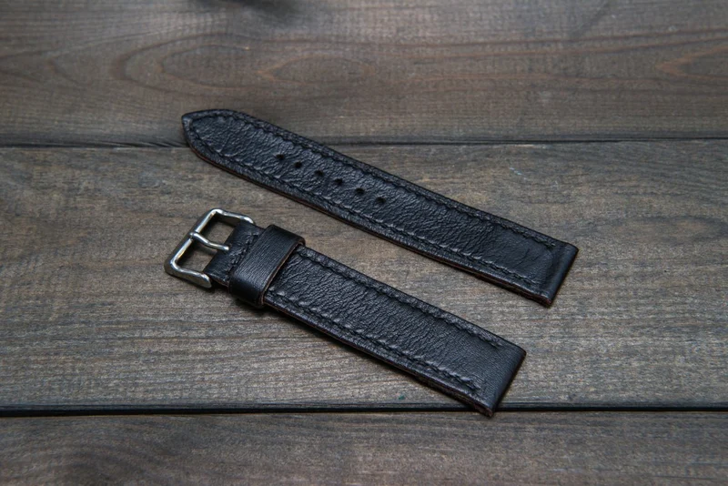 Kangaroo leather watch strap, handmade in Finland