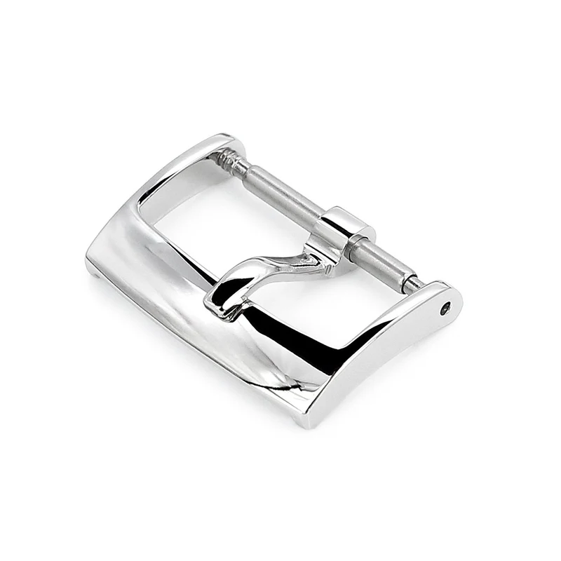 16mm, 18mm, 20mm #63 Solid 316L Stainless Steel Classic 2mm-Tongue Buckle, Polished